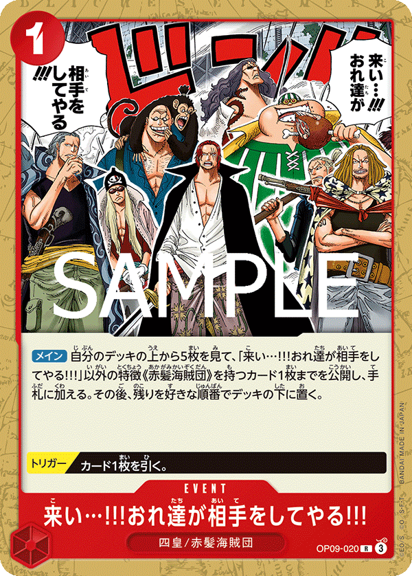 來吧…!!!就由我們來當對手!!!